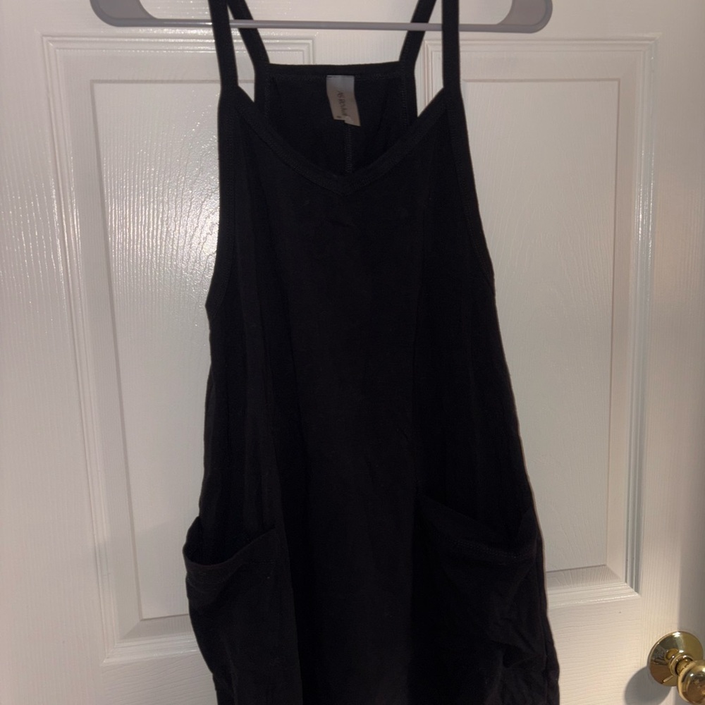 Black Romper with Pockets